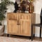Baxton Studio Glidden ModernOak Brown Finished Wood 2-Door Shoe Storage Cabinet 196-11929-ZORO - alternate 1